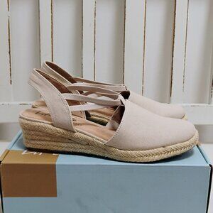 Life Stride Katrina Wedge Sandals Almond 7